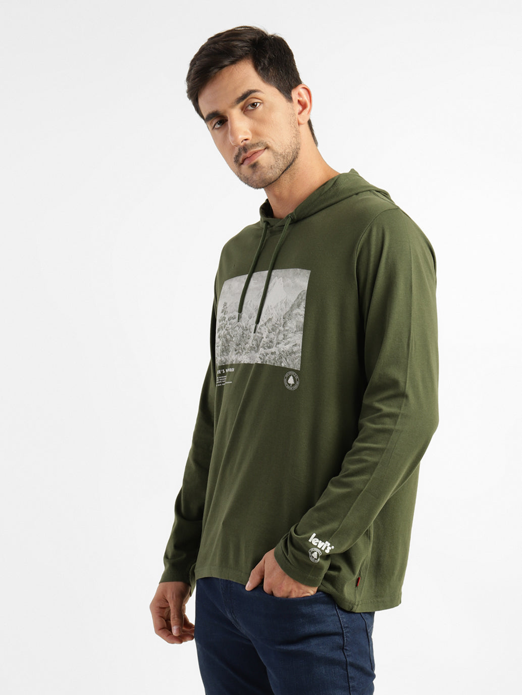 Men's Graphic Print Hooded Sweatshirt - 01c4049a-4a70-4d40-901c-004fc156a58e View