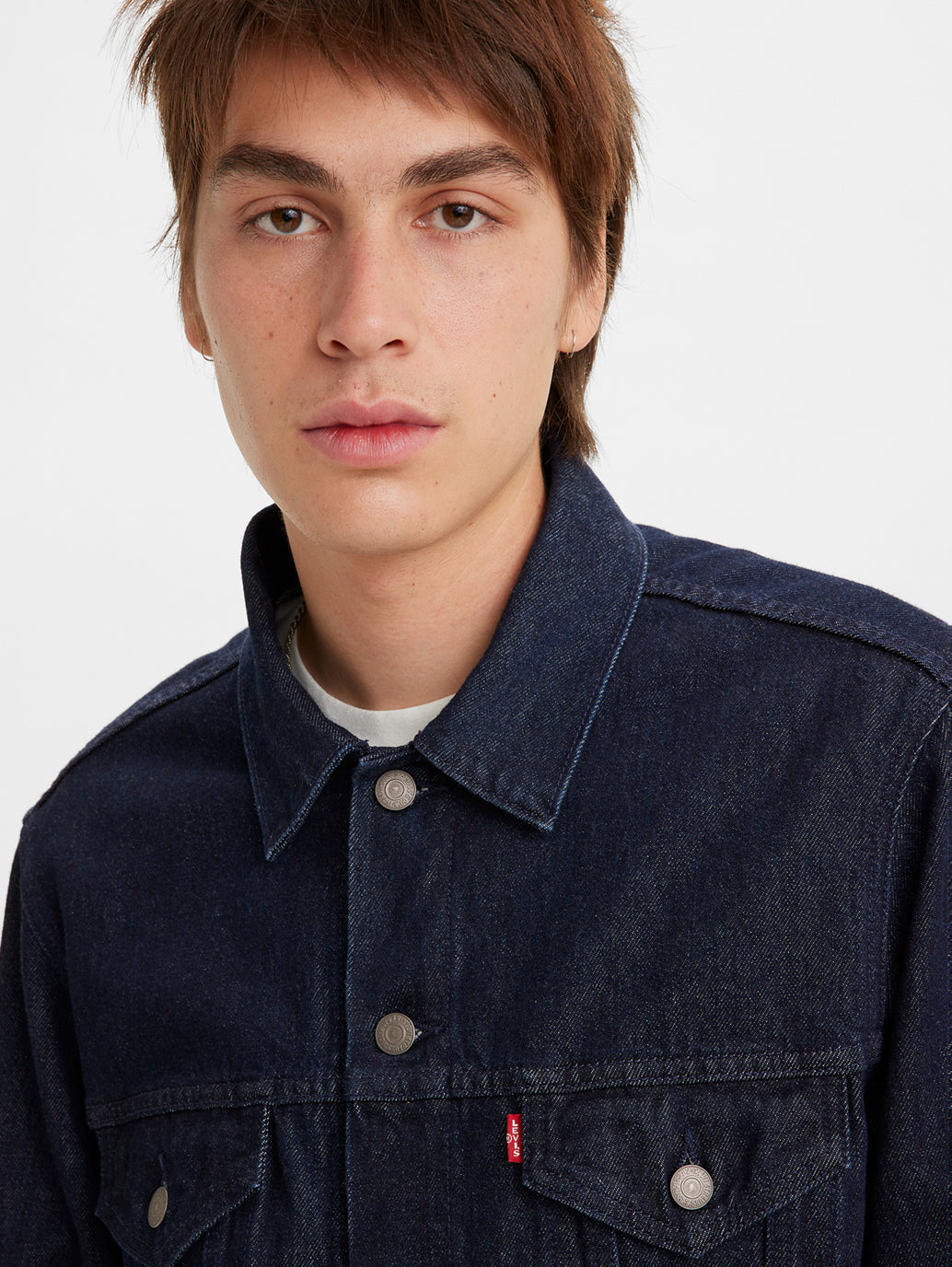 Men's Solid Spread Collar Denim Jacket - dd4d394c-7595-4bbc-a414-2af02a78b81c View