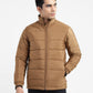 Men's Solid High Neck Quilted Jacket - 052d60ba-1986-45b0-8963-43a752e4a0ac View