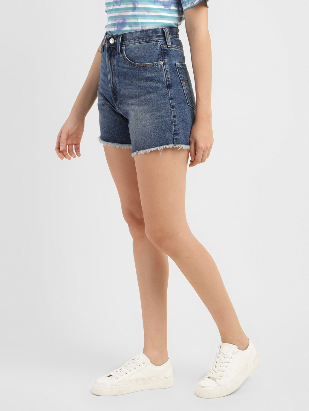 Women's High Rise Regular Fit Shorts - 6a0decb0-86e3-44af-9b69-6287699e6677 View