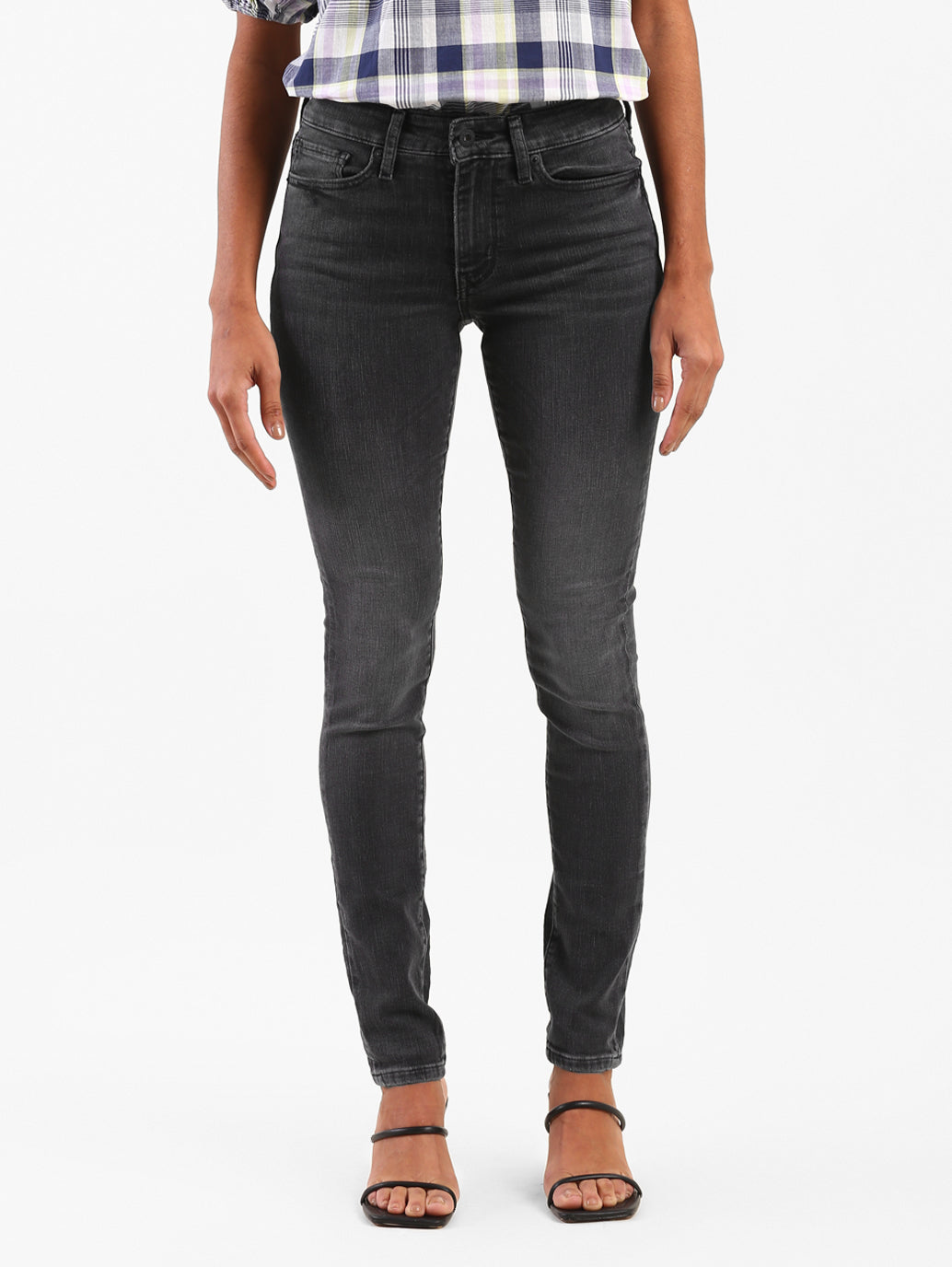 Women's 711 Grey Skinny Fit Mid Rise Jeans - a60e7028-51af-460f-aaa8-9a8b50e48b54 View
