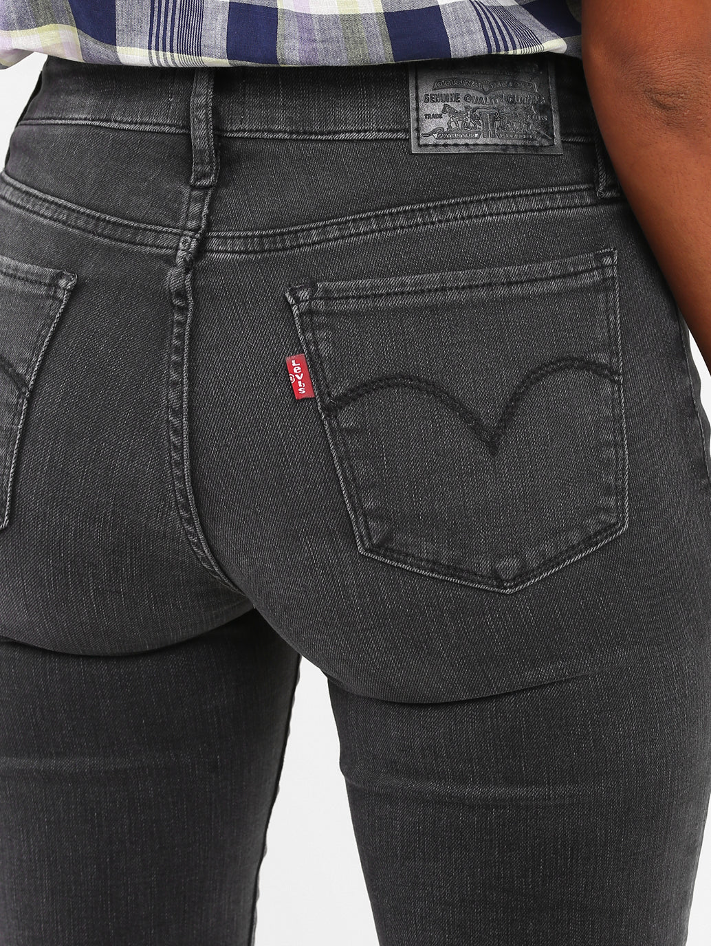 Women's 711 Grey Skinny Fit Mid Rise Jeans - da9fb356-36e7-4809-9469-7df26446ee7d View