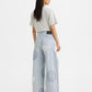 Women's Blue Barrel Loose Fit High Rise Jeans - 2062ef49-38d5-466e-9d13-24db1f5883e0 View