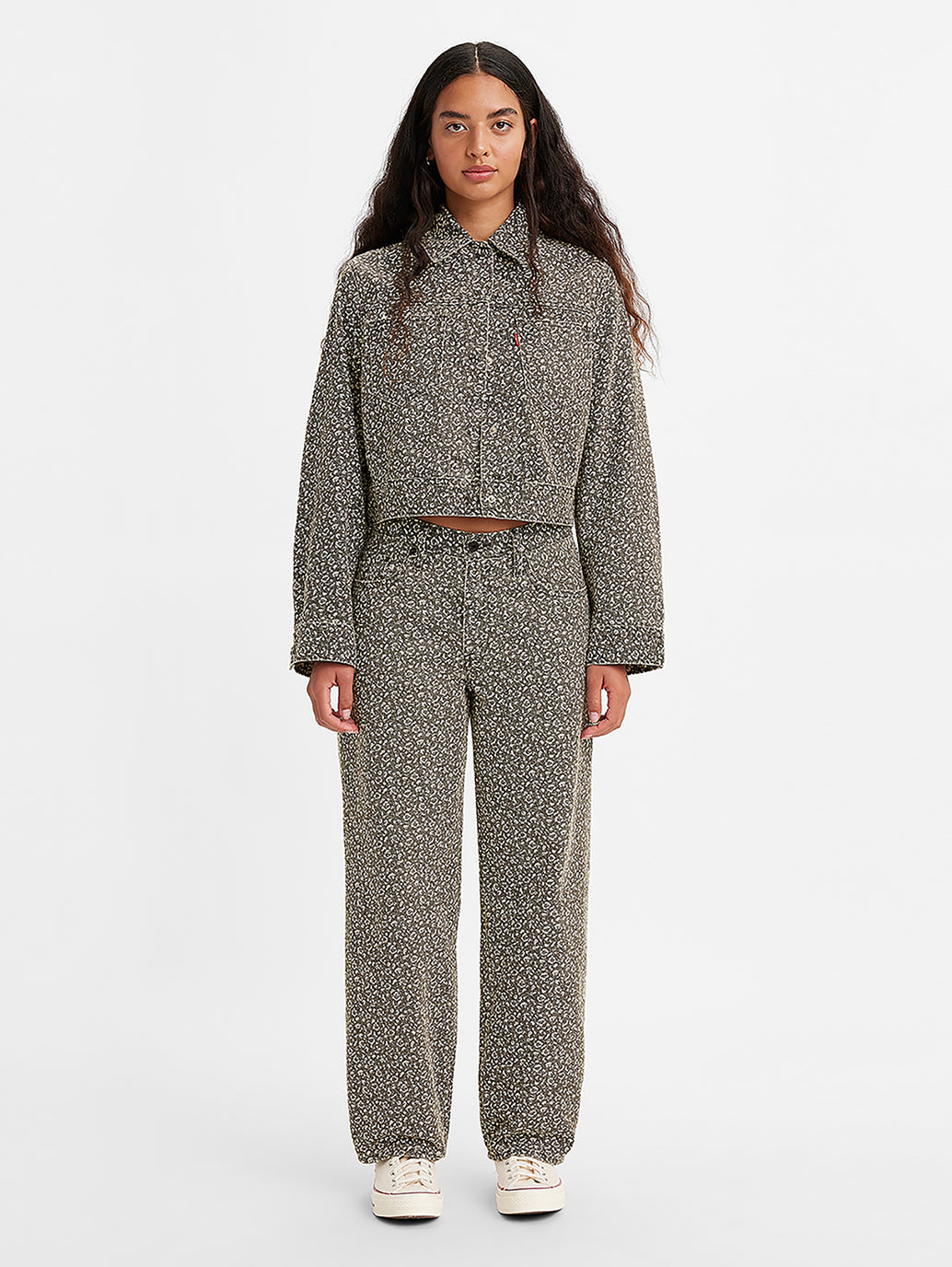 Women's Mid Rise Grey Straight Trousers - 73c1b1de-f5a6-43e9-8222-0d401916dc49 View