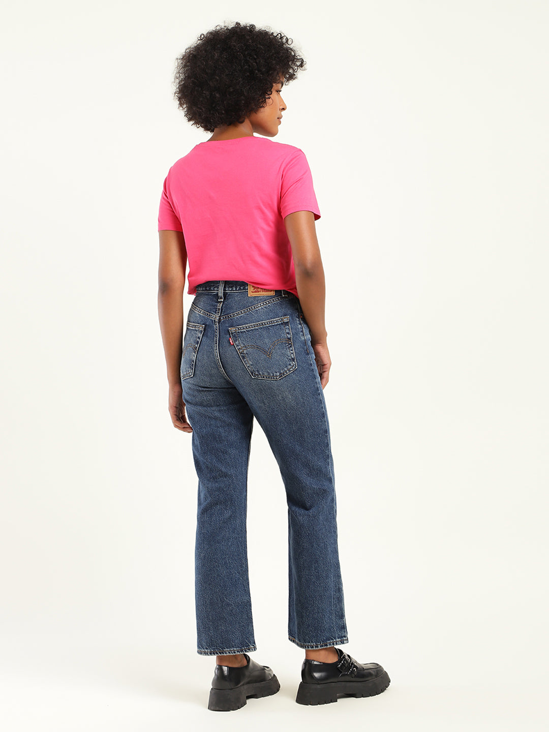 Women's Blue Bootcut Fit High Rise Jeans - 04aeeba4-4356-4df3-99fb-23b9feb7ca31 View