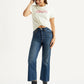 Women's Blue Ribcage Flared Fit High Rise Jeans - Styleshot View