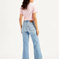 Women's Blue Ribcage Cropped Bootcut Fit High Rise Jeans - Back View