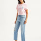 Women's Blue Ribcage Cropped Bootcut Fit High Rise Jeans - Side View