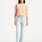 Women's Blue Ribcage Cropped Bootcut Fit High Rise Jeans - Front View