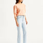 Women's Blue Ribcage Cropped Bootcut Fit High Rise Jeans - Side View