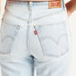 Women's Blue Ribcage Cropped Bootcut Fit High Rise Jeans - Detail View