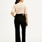 Women's Black Ribcage Cropped Bootcut Fit High Rise Jeans - Back View