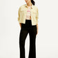 Women's Black Ribcage Cropped Bootcut Fit High Rise Jeans - Styleshot View