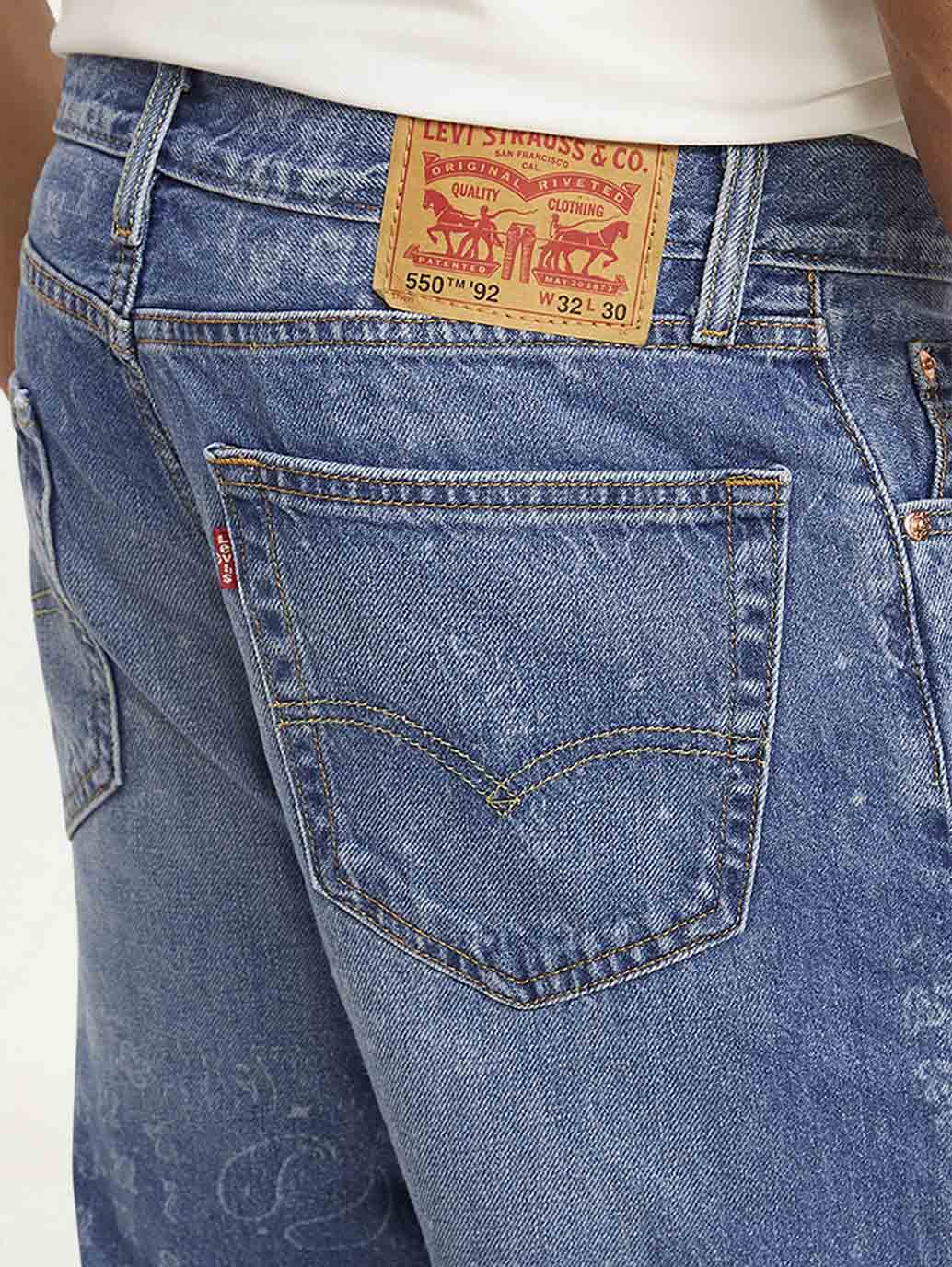 Men's 550'92 Blue Loose Fit Mid Rise Jeans - 7e3f0589-9a0f-41c0-b241-6ba240159a89 View