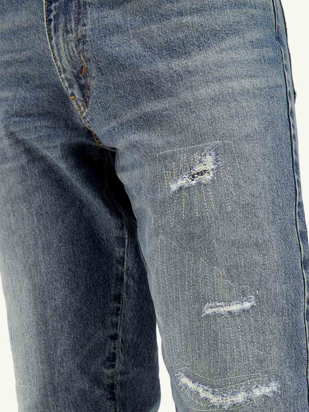 Men's 550'92 Blue Loose Fit Mid Rise Jeans - Detail View