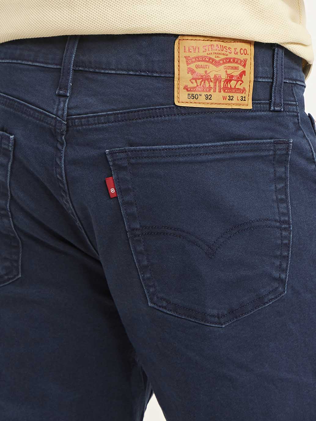 Men's 550'92 Blue Loose Fit Mid Rise Jeans - Detail View