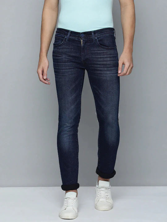 Men's 65504 Blue Skinny Fit Mid Rise Jeans - 6637648a-edc8-4794-a0a9-b308577504bb View