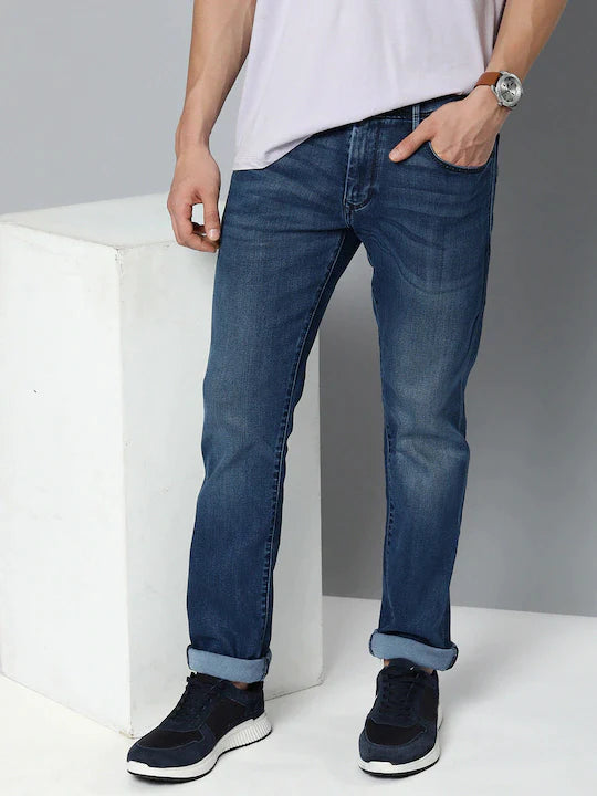 Men's 65504 Blue Skinny Fit Mid Rise Jeans - 05e3c505-99e2-4e2e-a9a6-20dd7649366e View