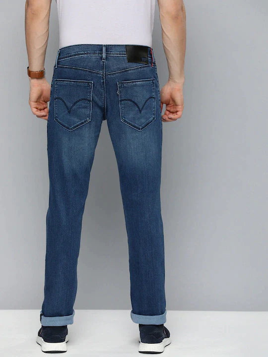 Men's 65504 Blue Skinny Fit Mid Rise Jeans - f69b2ac0-5086-4f2e-ac9a-a30f60b9f6df View