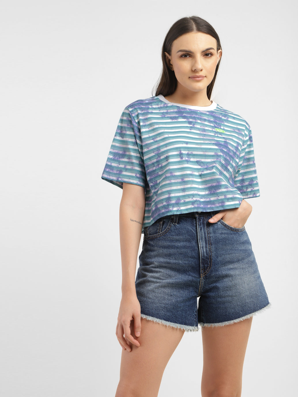 Women's Striped Loose Fit T-shirt - 40cc588d-831d-4446-8c92-79371dfc7004 View