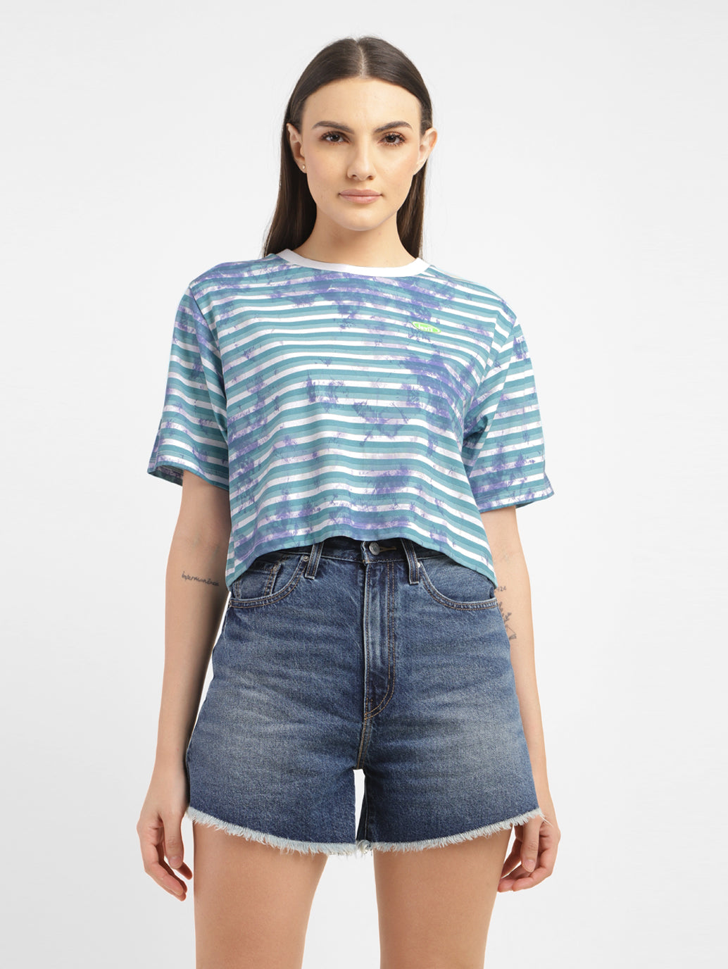 Women's Striped Loose Fit T-shirt - bb09f59d-0e7e-4faf-ae8e-532f6be87654 View