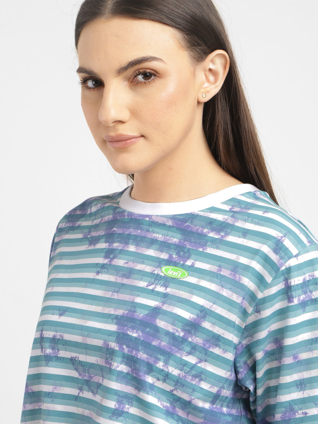 Women's Striped Loose Fit T-shirt - a1875d0a-42d6-424c-87ba-e2e3b9b81cb4 View