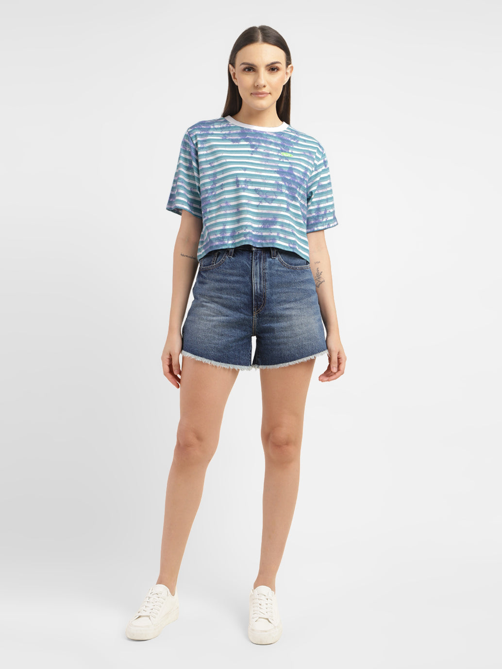 Women's Striped Loose Fit T-shirt - 72a669fe-2da1-4fa9-988a-6d545fcec74b View