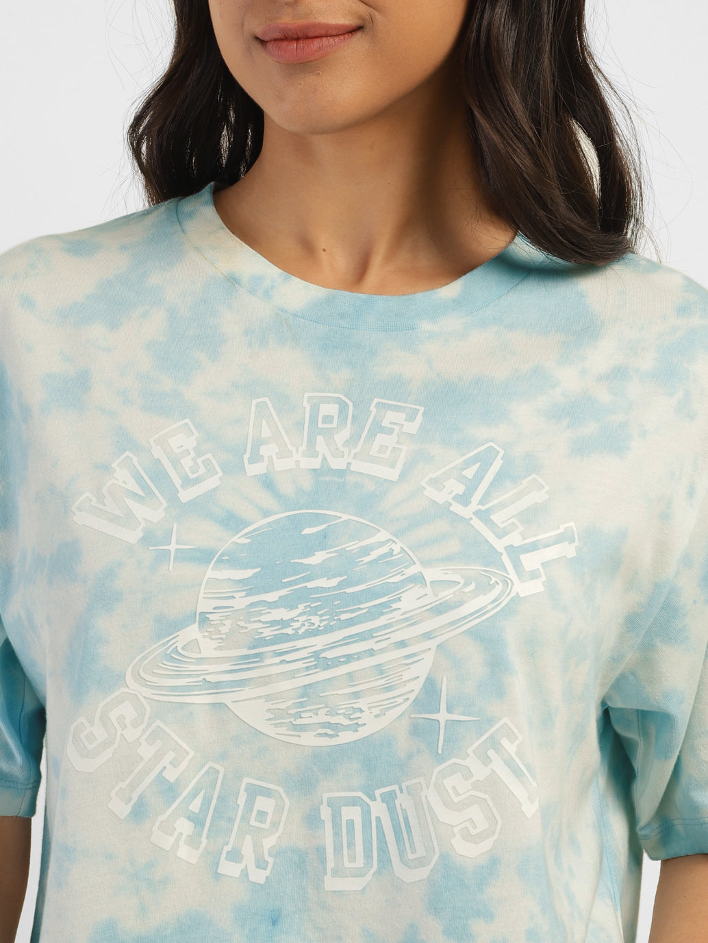 Women's Tie-Dye Boxy Fit T-shirt - FrontDetails View