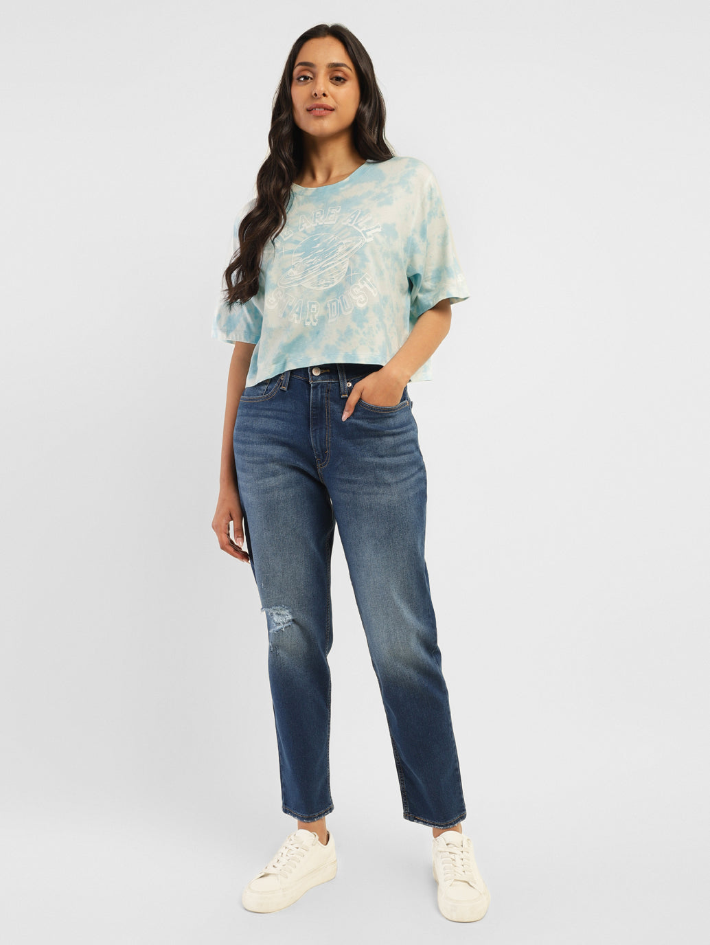 Women's Tie-Dye Boxy Fit T-shirt - 53952180-27f7-4bca-92b4-9540705d0812 View
