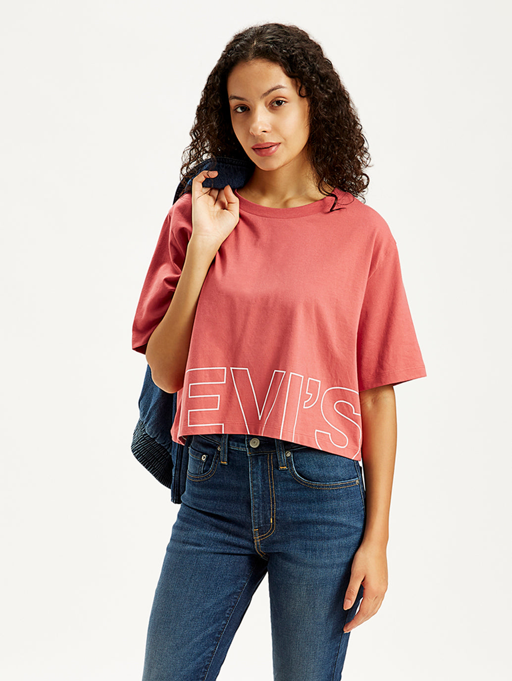 Women's Brand Logo Loose Fit T-Shirt - 0b0046b9-a5c6-4a7f-b6d2-83c67e8d00a7 View
