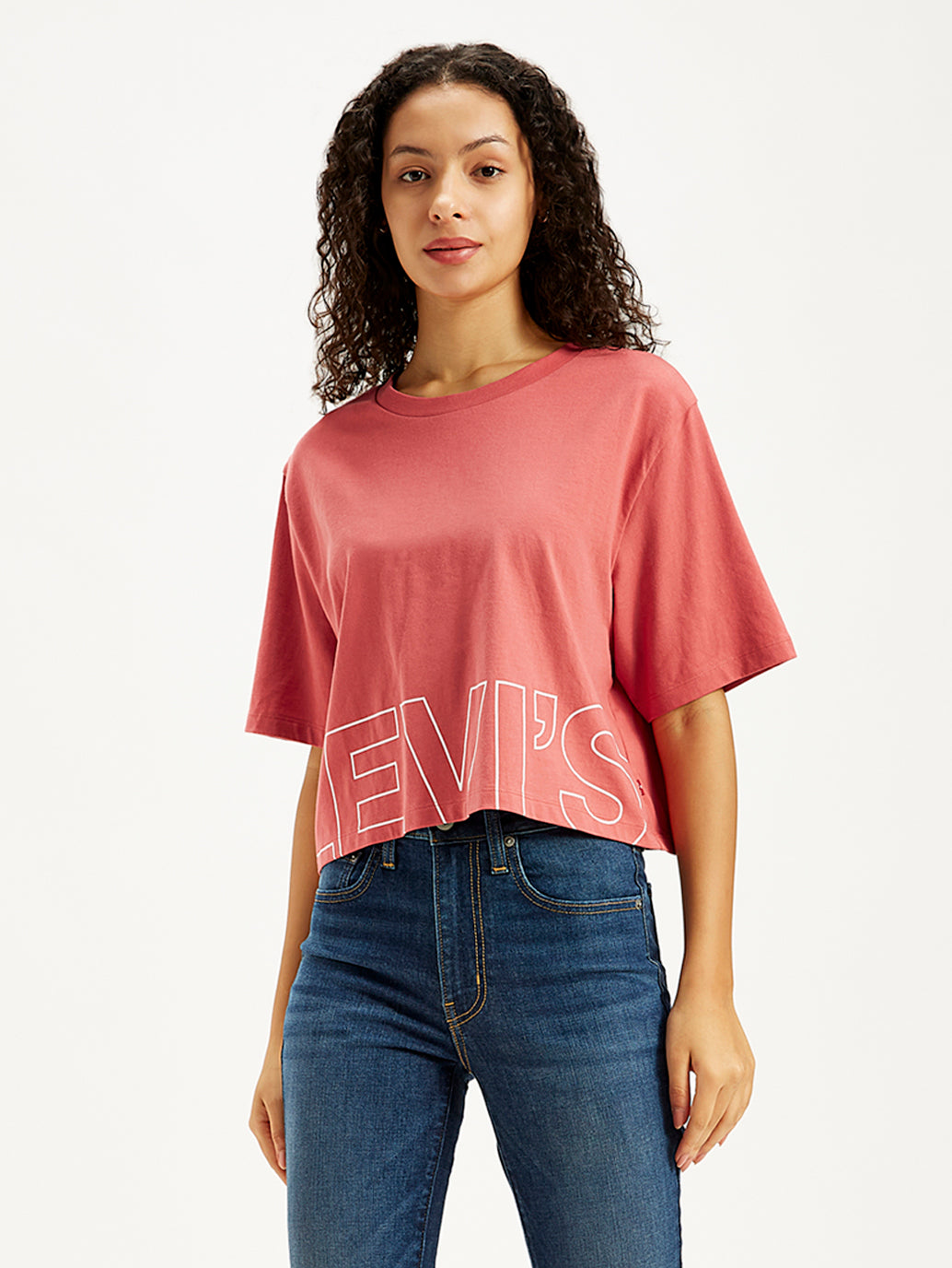 Women's Brand Logo Loose Fit T-Shirt - a9e1defa-3947-4cfb-9ce1-773e7b534e79 View