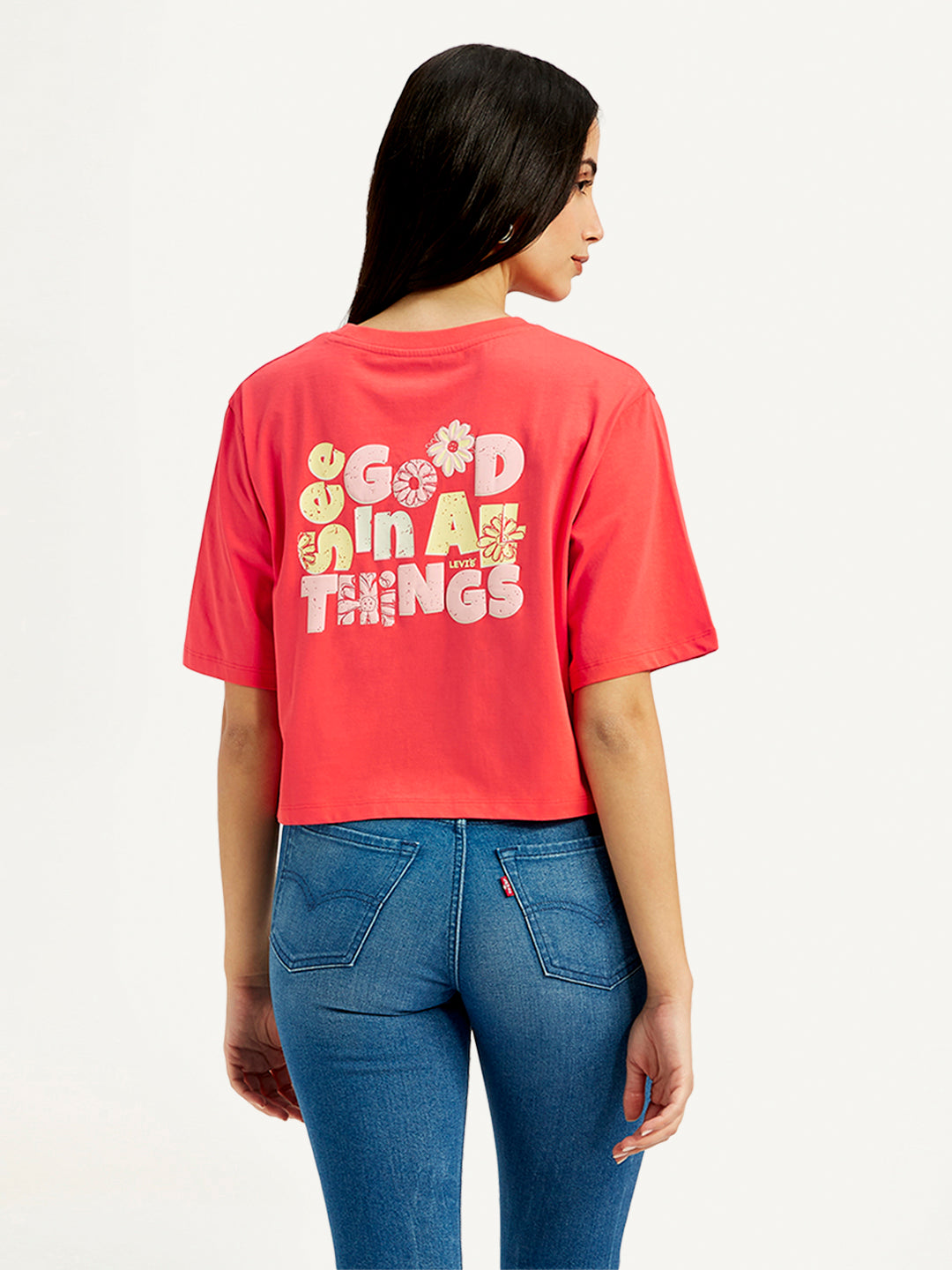 Women's Graphic Relaxed Fit T-shirt - Back View