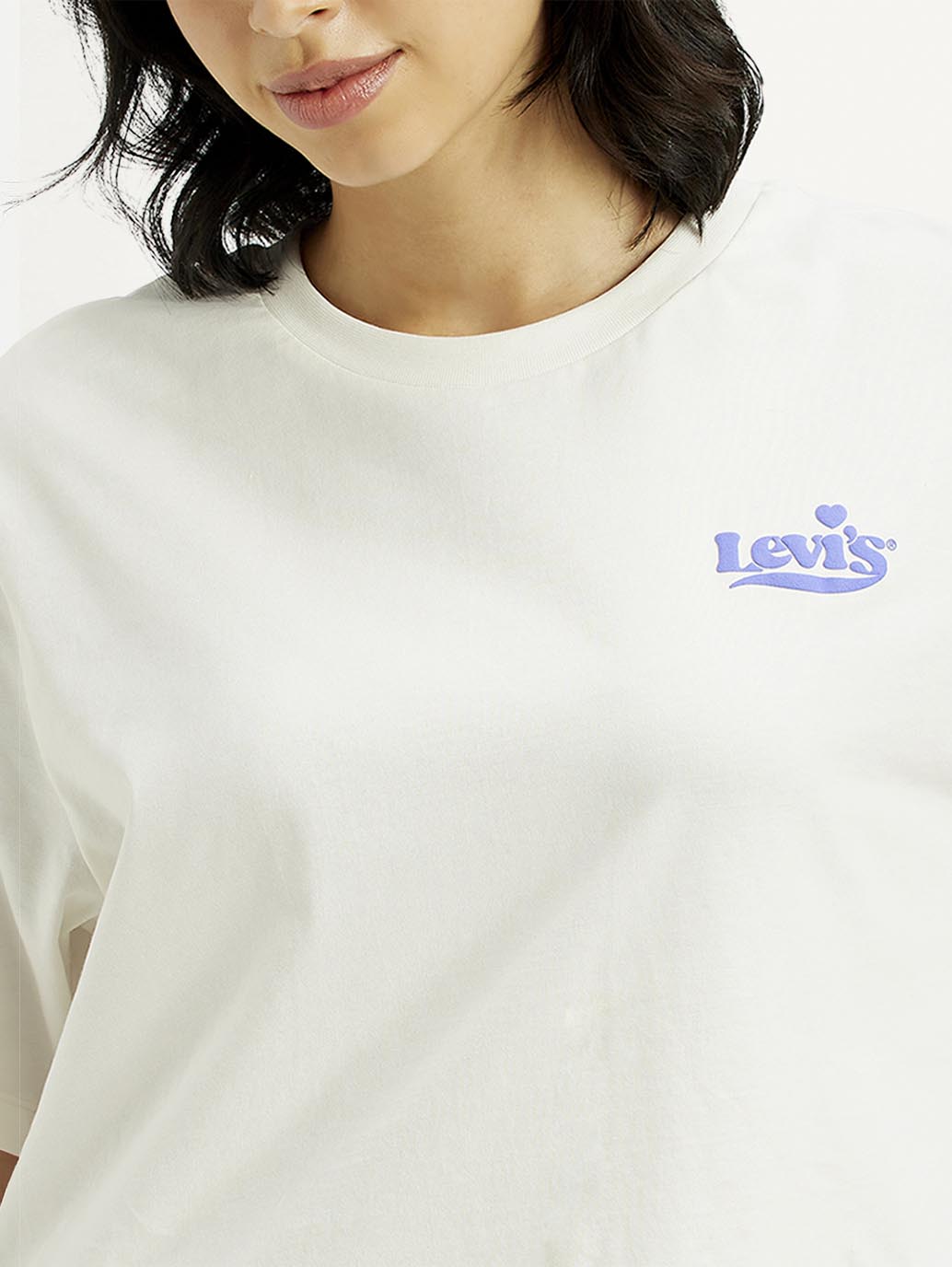 Women's Typography Relaxed Fit T-Shirt - Detail View