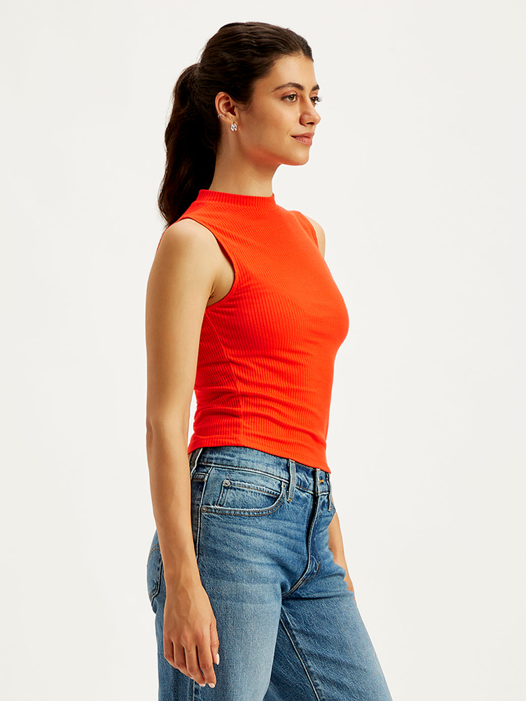 Women's Solid Band Neck Tank Top - dccf364f-a3e8-4410-be1c-fff9ef02d60f View