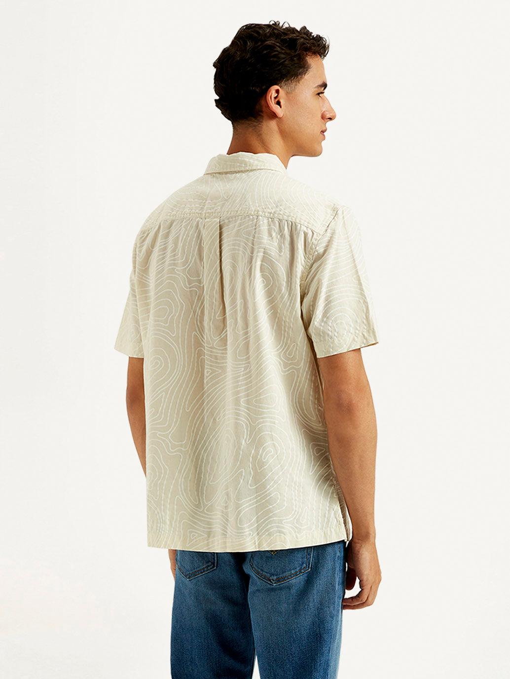 Men's Abstract Relaxed Fit Shirt - Back View