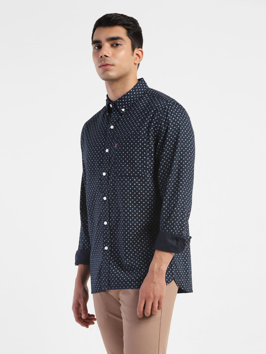 Men's Printed Slim Fit Shirt - e3e63cb2-f930-4106-9b86-2a7b3379f61b View