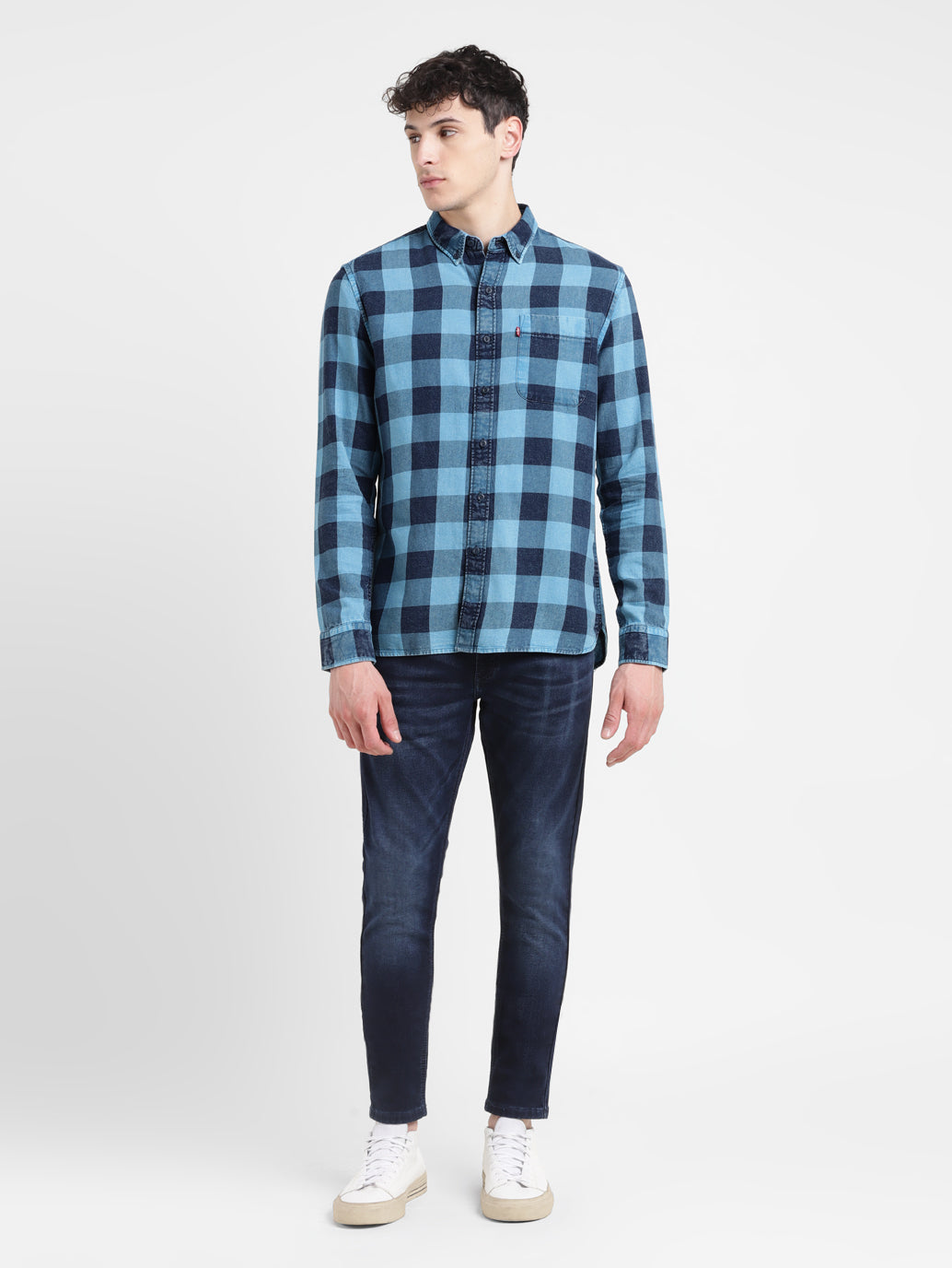 Men's Checked Slim Fit Shirt - 66b8d9b8-142c-4a6f-bdda-9ca2a104b0f2 View