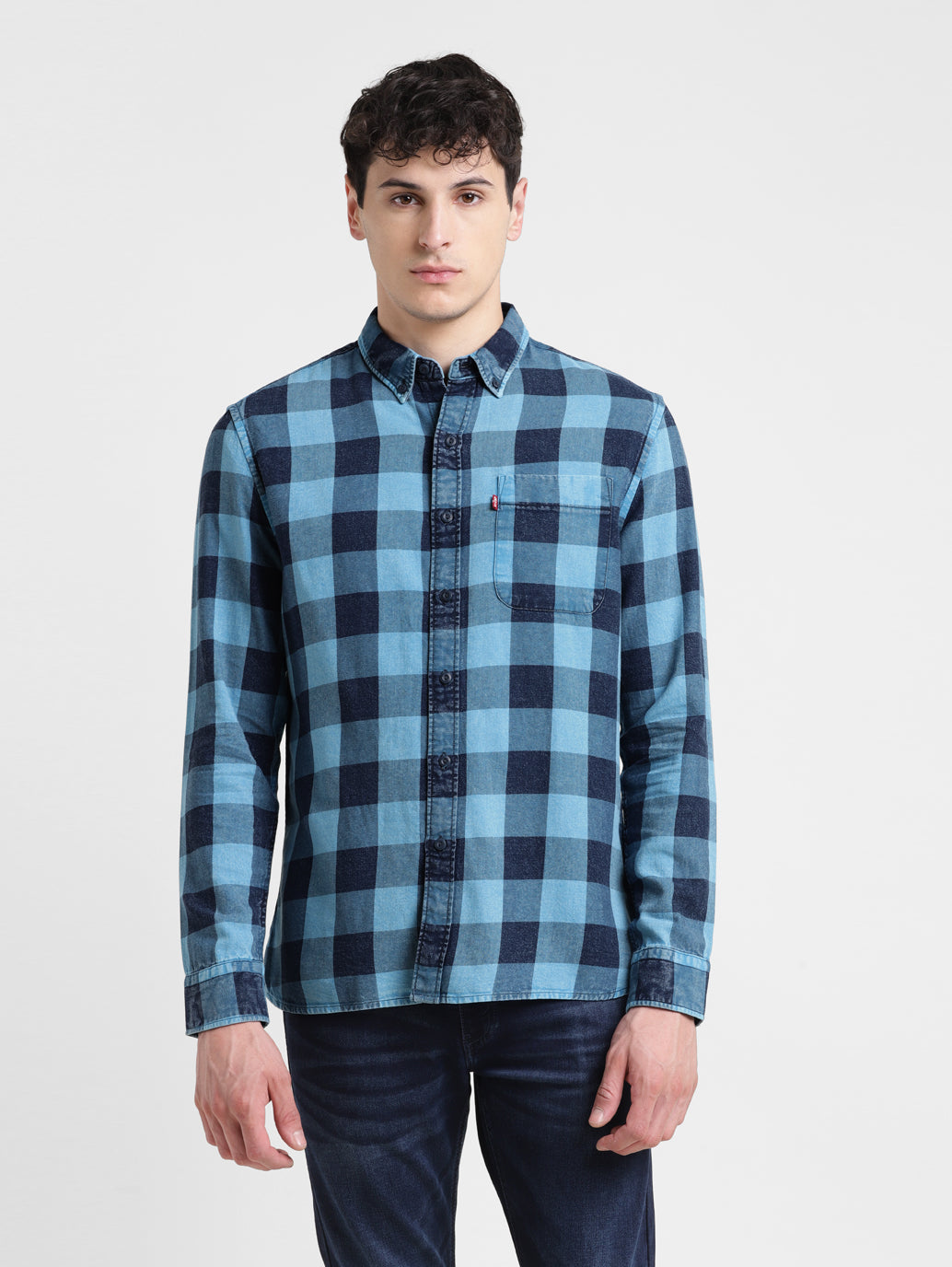 Men's Checked Slim Fit Shirt - e423212a-bffa-4f95-95bb-b682da9b514e View