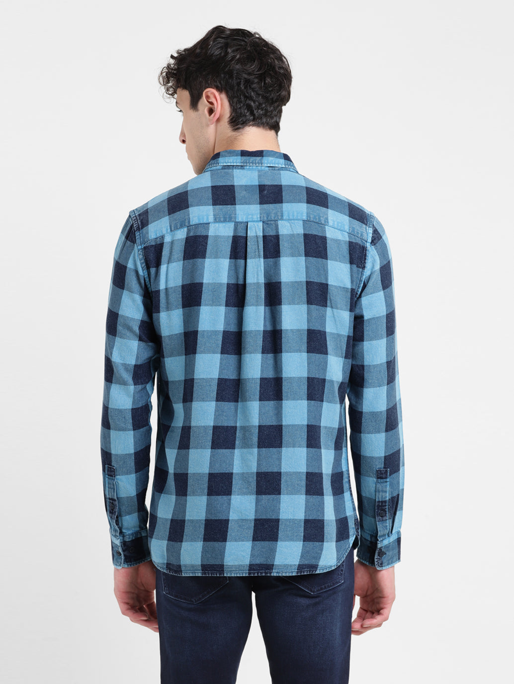 Men's Checked Slim Fit Shirt - 076899c6-b7c0-41c2-8c7a-11a16988d1a1 View