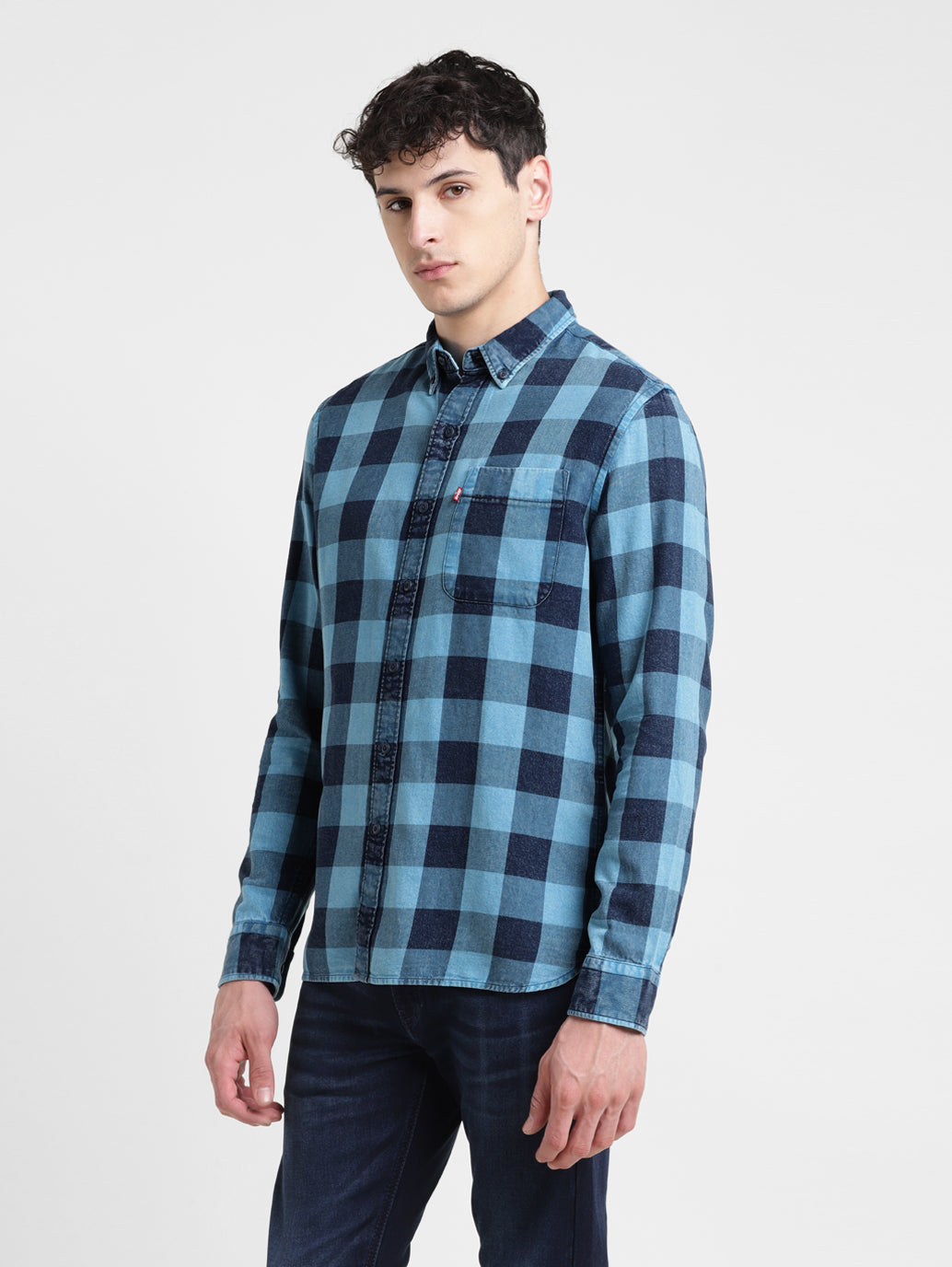 Men's Checked Slim Fit Shirt - 950d7fae-4fae-4c25-86a0-819f05375a15 View