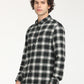 Men's Checkered Black Collar Neck Shacket - RightSide View