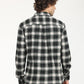 Men's Checkered Black Collar Neck Shacket - Back View