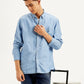 Men's Solid Straight Fit Denim Shirt - Styleshot View