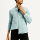 Men's Solid Overdyed Slim Fit Shirt - Elevated View