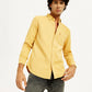 Men's Solid Overdyed Slim Fit Shirt - Elevated View