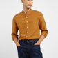 Men's Solid Regular Fit Linen Shirt Orange - 1b3edd5b-9126-4492-85eb-6713f0948ade View