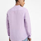 Men's Solid Band Neck Linen Shirt - 881c9e48-30c3-4303-87ef-9a50f63982d1 View