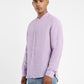 Men's Solid Band Neck Linen Shirt - 6db04a41-ac73-43f1-97ca-cf8bf51a8fa6 View