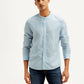 Men's Solid Slim Fit Linen Shirt - Front View