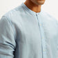 Men's Solid Slim Fit Linen Shirt - Detail View